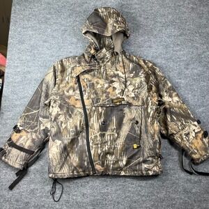Sportchief Hunting Jacket Mens M Multi Real Tree Camo Asymmetrical Zip Winter